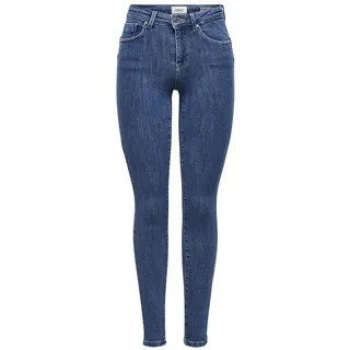 ONLY NOS Damen ONLPOWER MID PUSH UP SK JEA REA3223 NOOS Skinny Jeans,, per pack Blau (Dark Blue Denim Dark Blue Denim), 36/L30 (Herstellergröße: S)