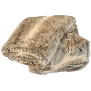 Mesana Wolf Kuscheldecke 150 x 200 cm Braun