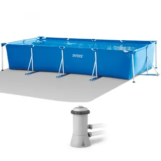 Intex Rectangular Frame 28274NP - 450x220x84 cm - Pool + Filterpumpe