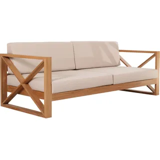 Outdoor Sofa Molveno 3-Sitzer Teak Massivholz von Teako Design