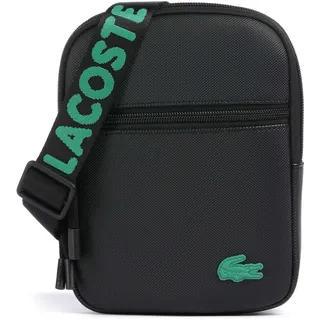 Lacoste Umhängetasche LCST Slimline Flat Crossover Bag S Jacquard Webbing Noir