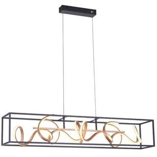 Paul Neuhaus Selina 4-flg. dimmbar 46 cm rund schwarz-gold