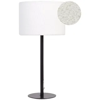 Beliani Tischleuchte Weiß/Schwarz Vinazco , Textil , E27 , 20x40x20 cm , Lampen & Leuchten, Innenbeleuchtung, Tischlampen