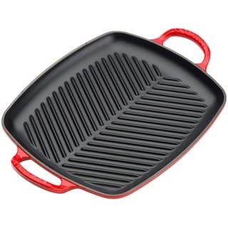 Le Creuset Signature Grillplatte rechteckig 30 cm kirschrot