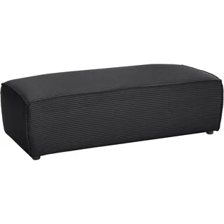 Home Affaire Hocker NEU: SHERWOOD XXL Polsterhocker Cord 130 x 44 x 60 cm Grau