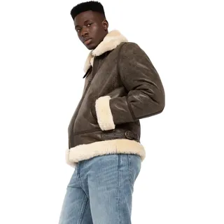 Schott NYC Herren Lederjacke LC1259, Braun (Brown), XL / 56/58