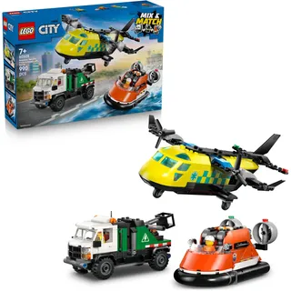 LEGO City Kombinationsset mit Flugzeug, Wartungsfahrzeug und Luftkissenboot 60505