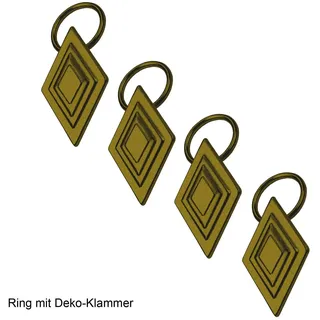 Liedeco Gardinenring für Gardinenstangen Ø 16 mm, grau