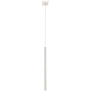 SOLLUX lighting Hängelampe Pendelleuchte Hängeleuchte Deckenlampe Lampe Decke Stahl 1 Flammig 8 x 8 x 114 cm Beige Pastelo