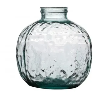 NATURAL LIVING VASE Louise 15L AUS RECYCELTEM Glas Durchmesser 32CM X H35CM