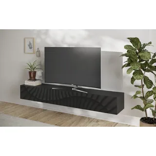 OTTO home Snake TV-Lowboard 210 cm Schwarz/Metall/Holzwerkstoff