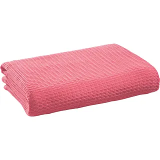 Erwin Müller Sommerdecke, Baumwolldecke rosé Größe 100x150 cm - luftig-leicht, weiche Qualität, sehr angenehm - 100% Baumwolle