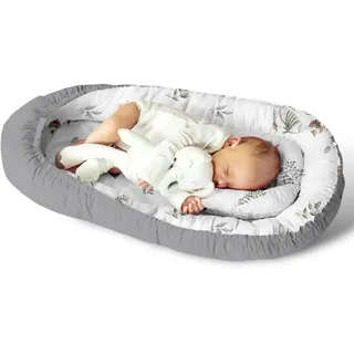 Multifunktionales Kuschelnest Babynest Kokon für Babys und Säuglinge, Nestchen, Reisebett, 100% Baumwolle, antiallergisch