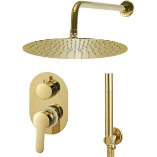 vidaXL Duschsystem Edelstahl 201 Golden - Gold