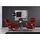 Leder 68 x 111 x 82 cm Ruby Rot mit Doppelmotor