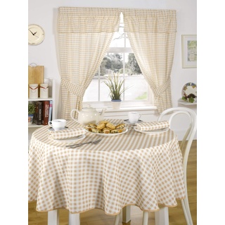 Emma Barclay Molly-Gingham-Tischdecke, rund, 160 cm, 100% Polyester, 160 cm