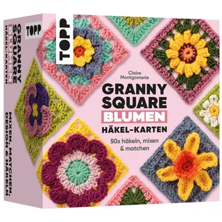 Frechverlag Häkelkarten Granny Square Blumen 50 St.