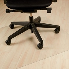 Bild von Bodenschutzmatte Bürostuhl, 120x150 cm, PVC Bodenunterlage Laminat, Parkett, Fliesen, rutschfest, transparent