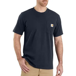 CARHARTT Workwear Pocket T-Shirt mit Tasche, Marineblau, L