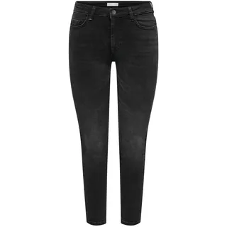 JdY Damen Jdyfina Mw Skinny Ankle JNS Blk DNM Noos, Black Denim, S / 30L EU