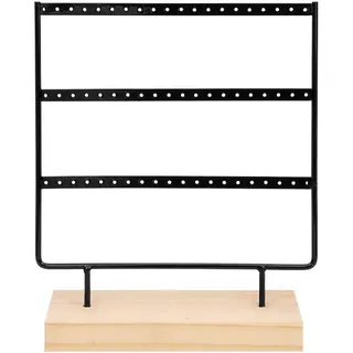 Ruby - Schmuck-Organizer, 60 Löcher, Holz und Metall, Ohrring-Display, Vintage-Schmuckbox, Schmuck-Organizer, Juwelier-Ohrringe, 25,5 x 22,5 cm