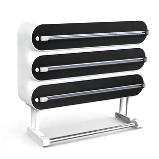 Küchenrollenhalter Wand,Frischhaltefolienspender und alufolie schublade,Alufolienspender und frischhalte,Wandrollenhalter küche 4 Rollen Ohne Bohren