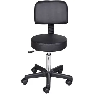 Homcom Rollhocker Polyamid Schwarz