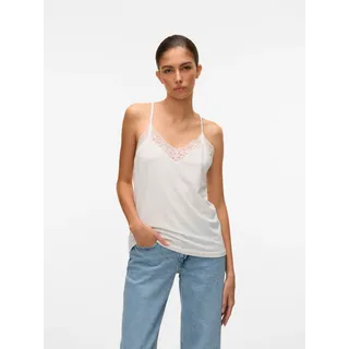 Vero Moda Ana Lace ärmelloses T-Shirt Snow White M