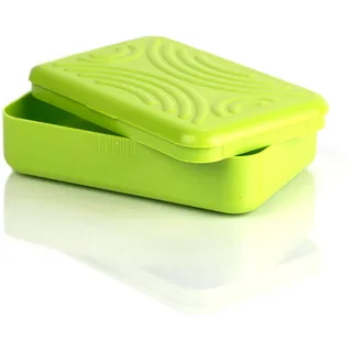 Kimmel Brotdose Brotbüchse Vesperdose Proviantbox Frischhaltedose Lunchbox Vorratsdose, Höhe 5 cm, aus Kunststoff, Mehrweg, Farbe limone