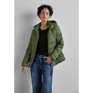 STREET ONE Damen A201969 Kurze Steppjacke Winter moss Green, 38