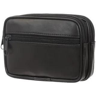 Sotala Herren Gürteltasche Echt Leder Bauchtasche klein - Hüfttasche Gürtelbörse mit 3 Reißverschlussfächern & Gürtelschlaufe - Portemonnaie Geldbörse für Urlaub Reise Wandern