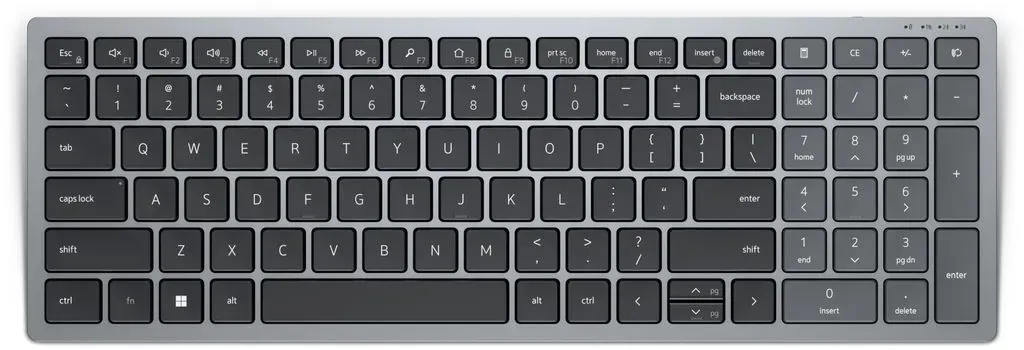 Bild von KB740 Tastatur Büro RF Wireless - Bluetooth AZERTY Französisch Grau,