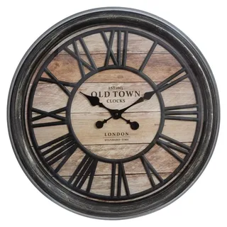 Atmosphera Créateur d'intérieur 3D-Wanduhr 50 cm Retro-Stil 50 schwarz/braun