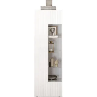 Home Affaire Vitrine »RIO, Höhe 187 cm, Hochschrank mit 1 Tür, Anrichte, Standvitrine« Vitrinenschrank, geriffelte MDF-Front, modern, elegant, geräumig