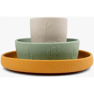 Done by Deer Silikon-Geschirrset Stick & Stay Lalee, Mehrfarbig