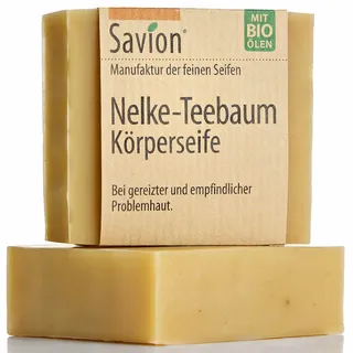 Savion Körperseife Nelke-Teebaum gegen Ekzemen und Juckreiz 80 g Seife