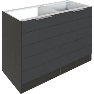 kochstation Spülenschrank KS-Luhe 120 x 60 x 82 cm Grau