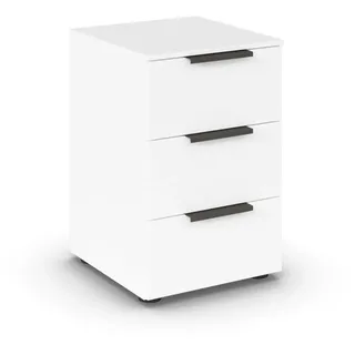 Rauch Möbel Flipp, Kommode für Schlafzimmer, Kinderzimmer, Wohnzimmer, Jugendzimmer, Flur, Garderobe, 3 Schubladen, mit Softclose-Funktion, Farbe Weiß, Breite 40 cm