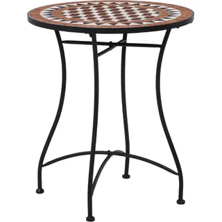 Bistrotisch Mosaik Keramik Braun 60 cm - Braun
