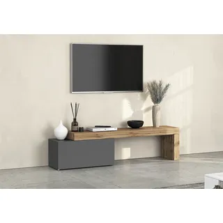 OTTO home Chronos TV-Board Lowboard 220 cm Grau Holzwerkstoff
