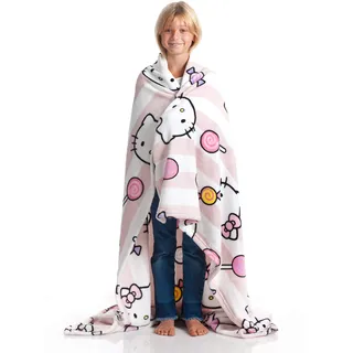 Kanguru Hello Kitty Tagesdecke 130 x 170 cm Rosa/Mehrfarbig