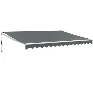 vidaXL Elektrische Markise mit Kurbel Anthrazit 4x3 m - Grau