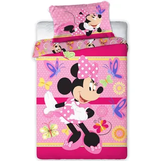 Disney 094 Minnie Maus Baby Wende-Bettwäsche Set 100 x 135cm