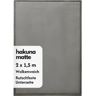 Hakuna Matte Wolkenweiche Spielmatte Baby 200x150x2cm, Dunkelgrau, Tatami Matte