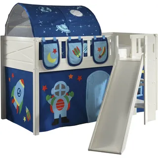 Vipack Hochbett Scott 90 x 200 cm Kiefer massiv weiß