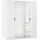 Drehtürenschrank Freiham 181 x 197 x 54 cm Weiß