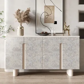 CRE8TIVE Creme Grau Marmor Folie Selbstklebende Tapete Klebefolie Marmoroptik Glänzend Folie Arbeitsplatte Küche Tapete Badezimmer Wasserfest Modern Möbelfolie Folie für Möbel Schrank 30cm x 200cm