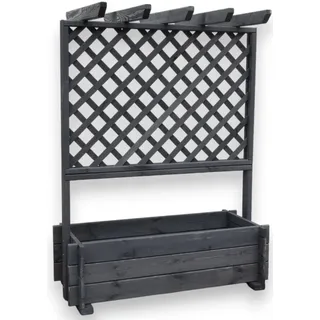Promadino Spalier mit Pflanzkasten 102 x 65 cm Grau
