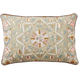 Butlers Kissen Bohemian , Grün , Textil , 60x40 cm , Heimtextilien, Wohntextilien, Kissen, Zierkissen
