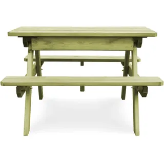 vidaXL Kinder-Picknicktisch 90x90x58 cm Imprägniertes Kiefernholz - Grün